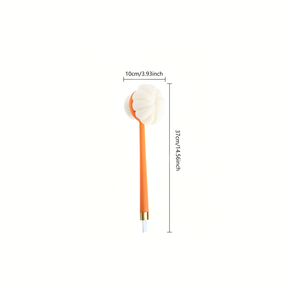 2-in-1 Dual-Head Bath Brush with Soft Bristles & Lightweight Massage - Ergonomic Long Handle Bath Scrubber for Back, Random Color Options, Battery-Free Bathing Accessory, Bath Accessories, Dualhead Design, Quality Bathing Tool