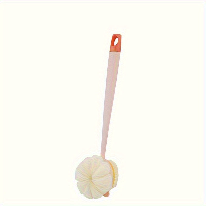 Long Handle Bath Brush - Non-Electric Back Scrubber & Massage Tool with Extended Reach - Heavy-Duty Plastic Body for Callus, Dead Light Beige, and Body Cleansing - Manual Exfoliating Brush for Shower Bathtub - Ideal for Men, Women, Home, Spa, Salon -