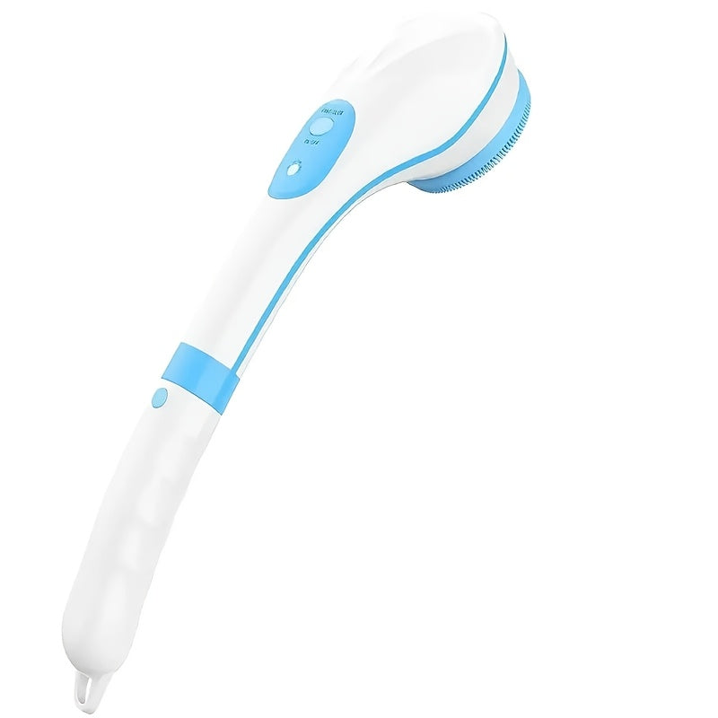 5-in-1 Electric Shower Brush Set, Body Cleansing Exfoliating with Detachable Long Handle for Back Scrubbing and 1200mAh Battery