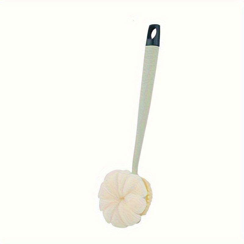 Long Handle Bath Brush - Non-Electric Back Scrubber & Massage Tool with Extended Reach - Heavy-Duty Plastic Body for Callus, Dead Light Beige, and Body Cleansing - Manual Exfoliating Brush for Shower Bathtub - Ideal for Men, Women, Home, Spa, Salon -