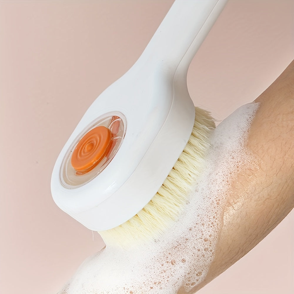 Ergonomic Long Handle Shower Brush, Multi-Functional Bath Scrubber with Soft Bristles, Skin-Friendly, Unscented, Manual Operation, No Battery Required