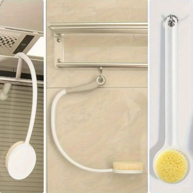 2pcs Back Shower Brush Long Handle Shower Set, U-Shaped Body Shower Brush, Suitable for Daily Home Bathing, Scrubbing And Cleaning